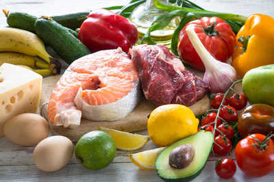 健康有机食品图片素材-健康营养有机食品肉类鱼类蔬菜类创意图片-jpg格式 .