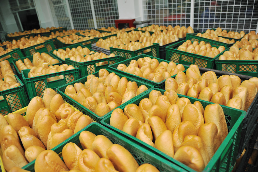 面包烘焙食品工厂生产的新鲜产品
